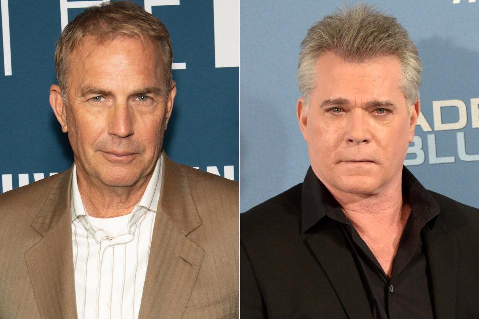 Actor Kevin Costner attends the afterparty following The Highwayman premiere during the 2019 SXSW Conference and Festival at Banger's on March 10, 2019 in Austin, Texas. Ray Liotta attends the 'Shades of Blue' premiere at Callao Cinema on April 5, 2016 in Madrid, Spain.