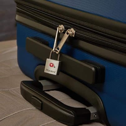A pack of four TSA-approved luggage locks