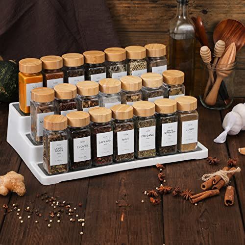 21) NETANY 24 Pcs Spice Jars with Labels