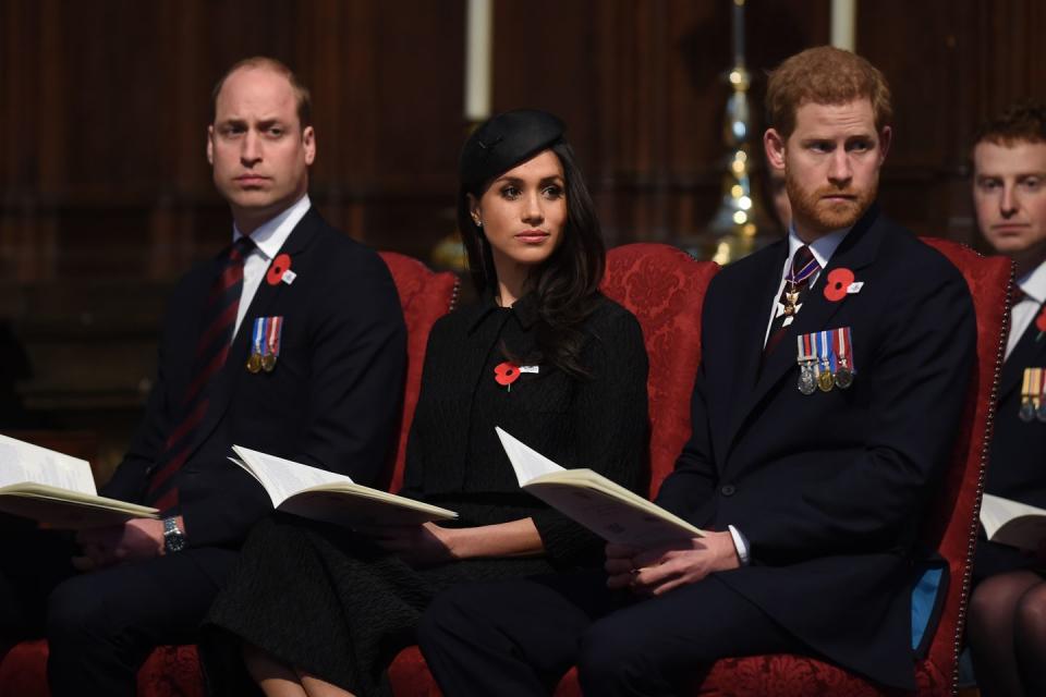 prince harry and meghan markle attend anzac day services