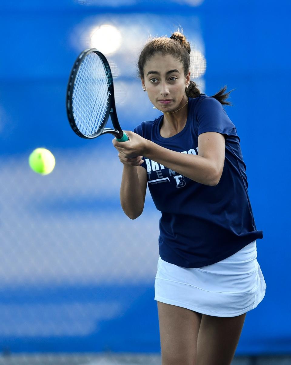 Brighton's Leyla Tozin plays during a regular season match against Victor, Thursday, Sept. 21, 2023.