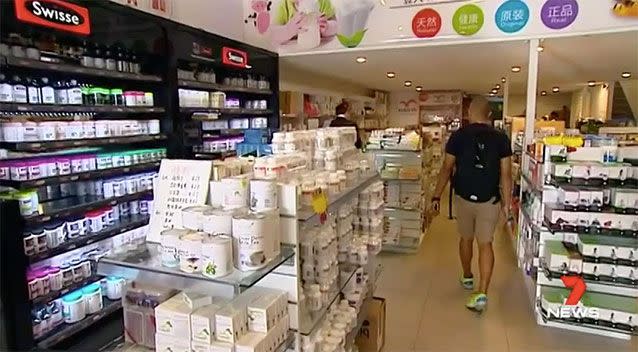 There are currently five Daigou supermarkets and 1,500 shops nationally. Picture: 7 News