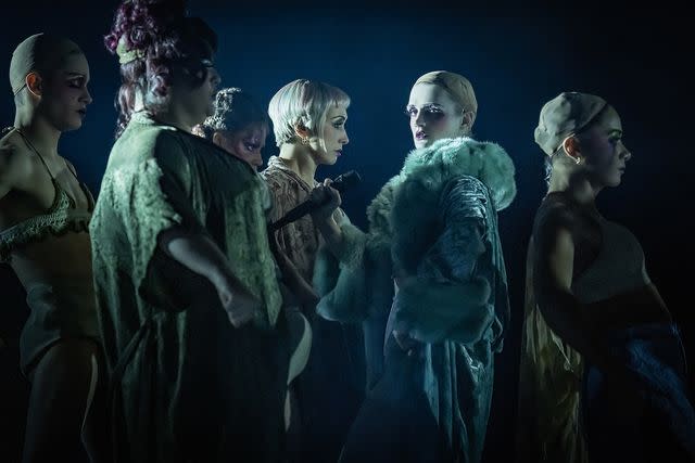 <p>Marc Brenner</p> Gayle Rankin (center) as -Sally Bowles- and the Kit Kat Girls in 'CABARET at the Kit Kat Club' at the August Wilson Theatre
