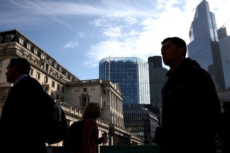 FILE PHOTO: The financial district in London, Britain