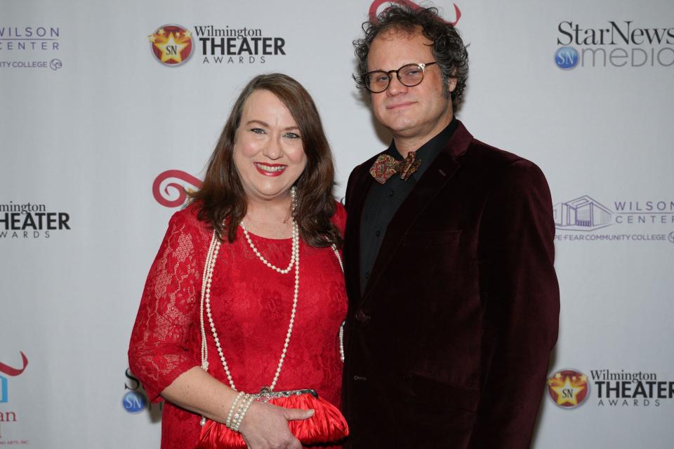 Holli Saperstein and Jamey Stone at the Wilmington Theater Awards in 2020. Saperstein and Stone are hosting this year's awards March 20 at Thalian Hall.