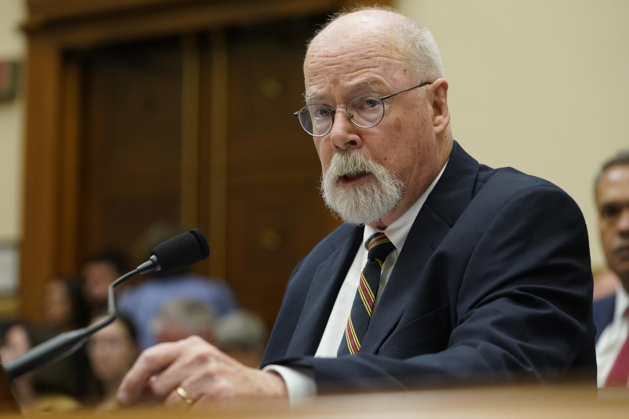 John Durham testifies in front of the House Judiciary Committee about the origins and justifications of the FBI Crossfire Hurricane investigation against then-presidential candidate Donald Trump on June 21, 2023. In a report released in May, Durham has sharply criticized the Department of Justice and FBI for the investigation of Russian interference in the 2016 election in his final report but said no policy changes were needed after the agencies overhauled their counterintelligence surveillance programs.