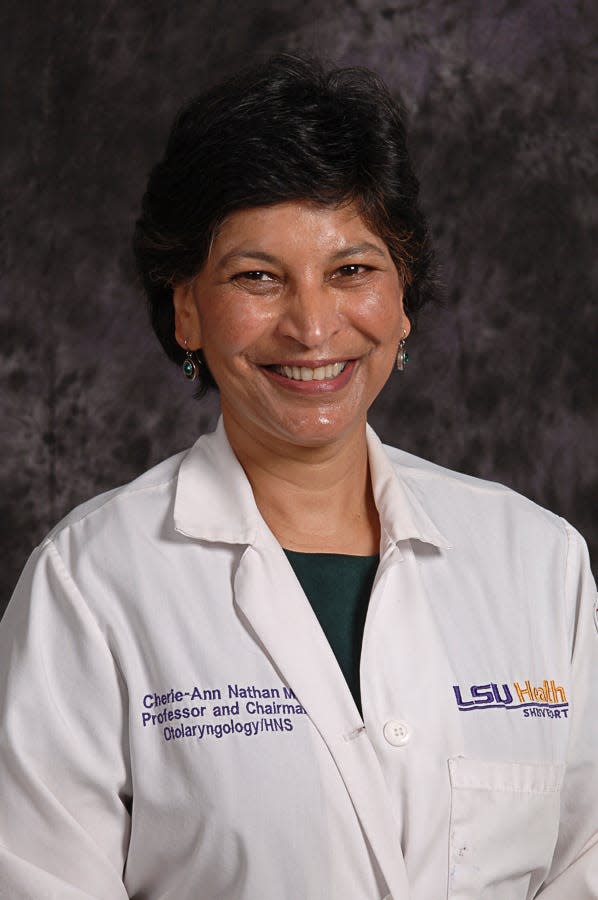 Cherie-Ann Nathan, MD, FACS, Jack Pou Endowed Professor and Chairman for the Department of Otolaryngology Head and Neck Surgery at LSU Health Shreveport.