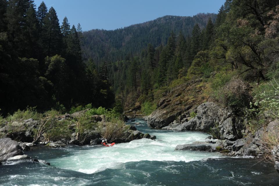 The McCloud River, which flows into Lake Shasta, is at the center of a dispute over raising the height of Shasta Dam.