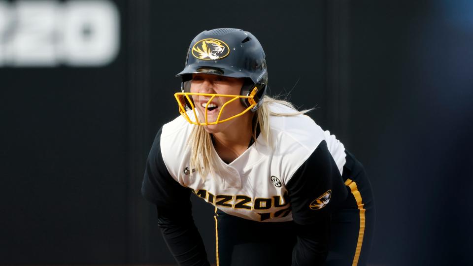 Missouri's Kara Daly during an NCAA college softball game on Friday, March 10, 2023, in Columbia, Mo.