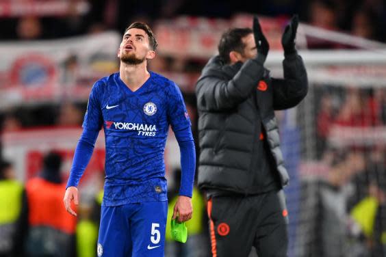 Jorginho will be suspended for the second leg at Bayern (Getty Images)