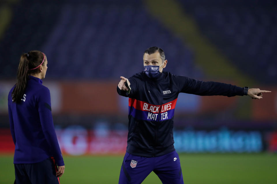 USWNT coach Vlatko Andonovski's emphasis on continuity served the Americans well in Friday's victory over the Netherlands. (Photo by Rico Brouwer/Soccrates/Getty Images)