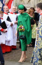 LONDON, ENGLAND - MARCH 09: Meghan, Duchess of Sussex departs after attending the Commonwealth Day Service 2020 at Westminster Abbey on March 09, 2020 in London, England. (Photo by Karwai Tang/WireImage)