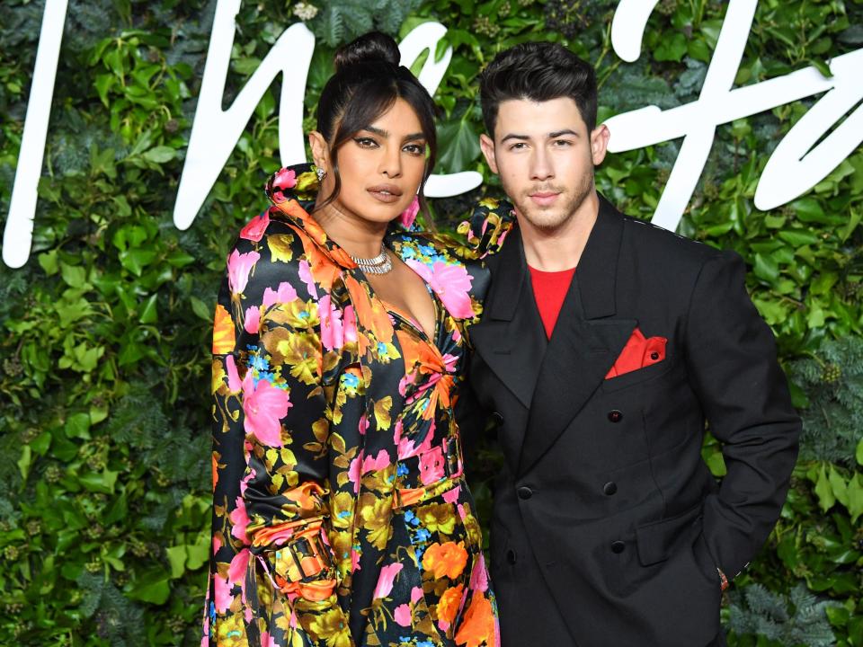 Priyanka Chopra and Nick Jonas in 2021.