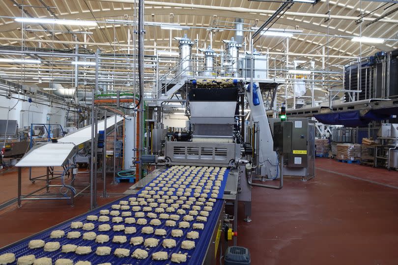 The cookie production lime at Baker & Baker in Bromborough, Wirral, Merseyside