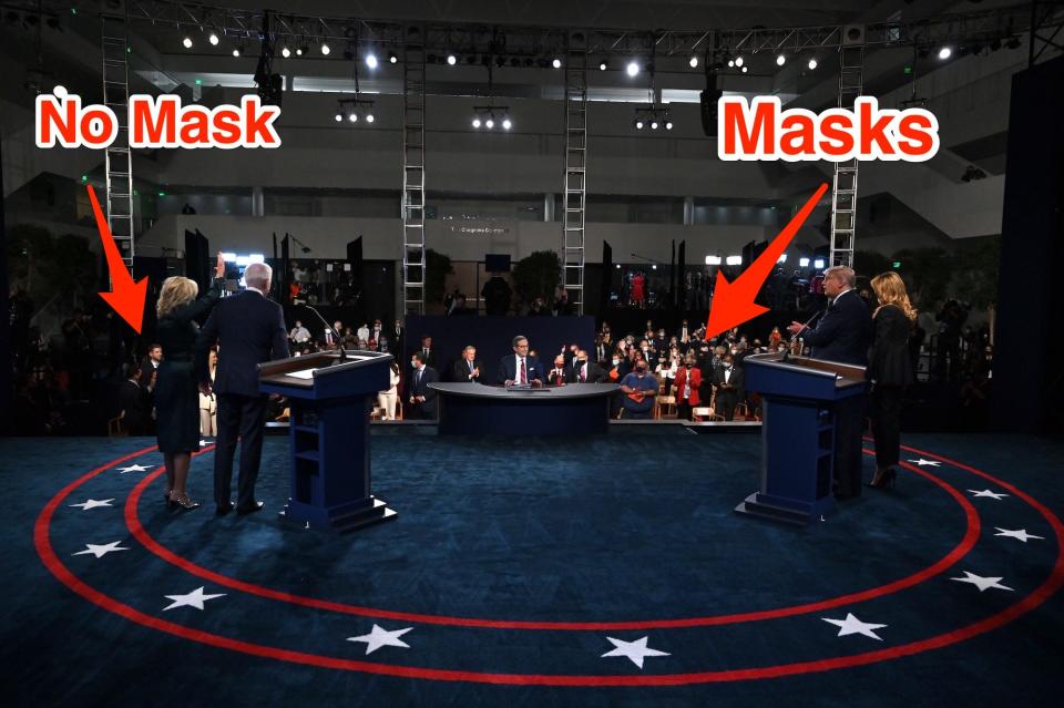 Trump Biden debate masks