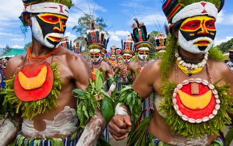 Tribal dancers in Papua New Guinea - Credit: Marc Dozier