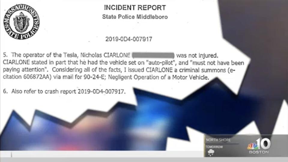 Tesla incident report