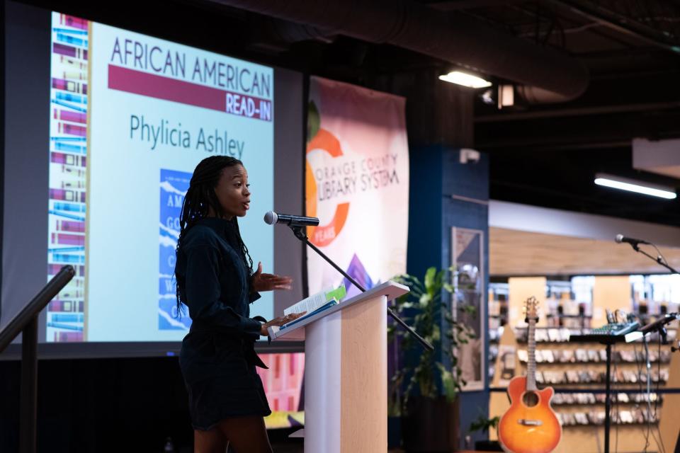 Guests learned about African American literature in poetry, story and song at the African American Read-In at the Orlando Public Library.