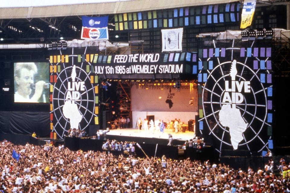 Live Aid at Wembley Stadium London 13 July 1985 (Alamy/PA) (PA)