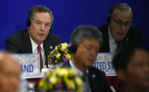 US Trade Representative Robert Lighthizer listens while attending a joint press conference held on the sideline of the APEC Ministers Responsible For Trade (APEC MRT 23) meeting in Hanoi, Vietnam, May 21, 2017. REUTERS/Hoang Dinh Nam/Pool