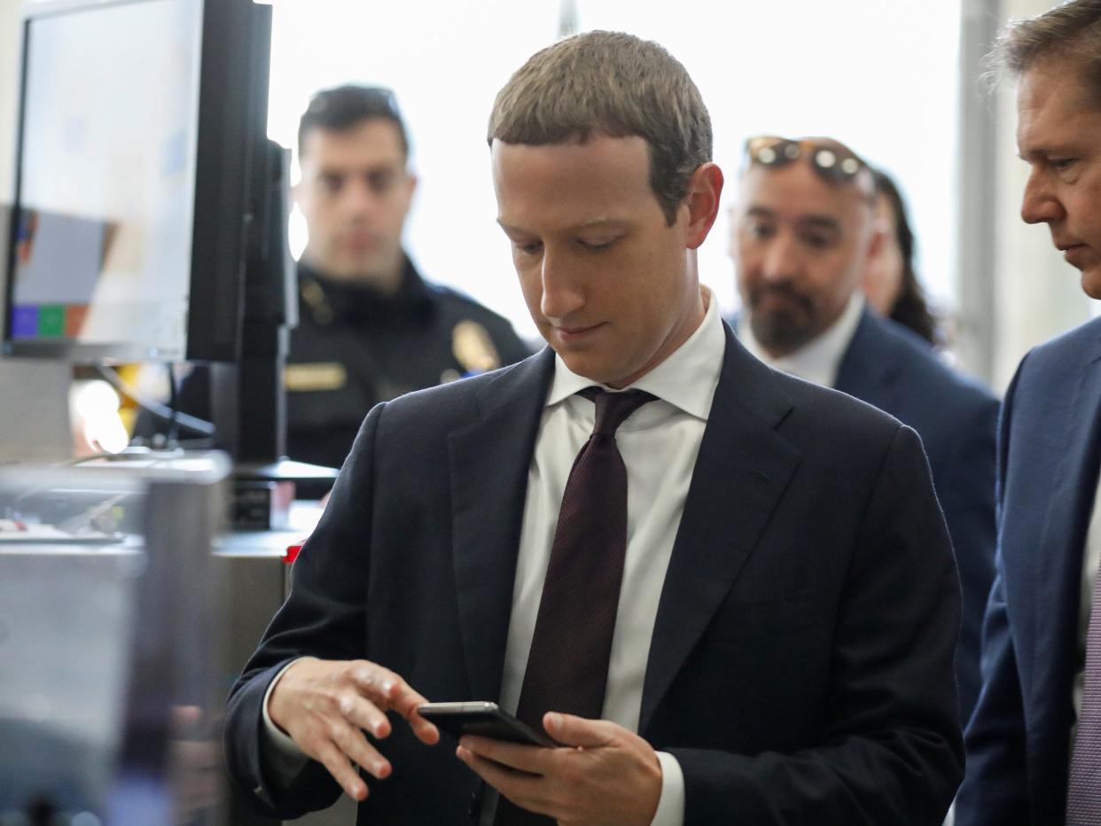 Mark Zuckerberg security phone