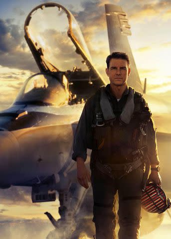 <p>Paramount Pictures/Alamy</p> Tom Cruise seen in 'Top Gun: Maverick' poster.