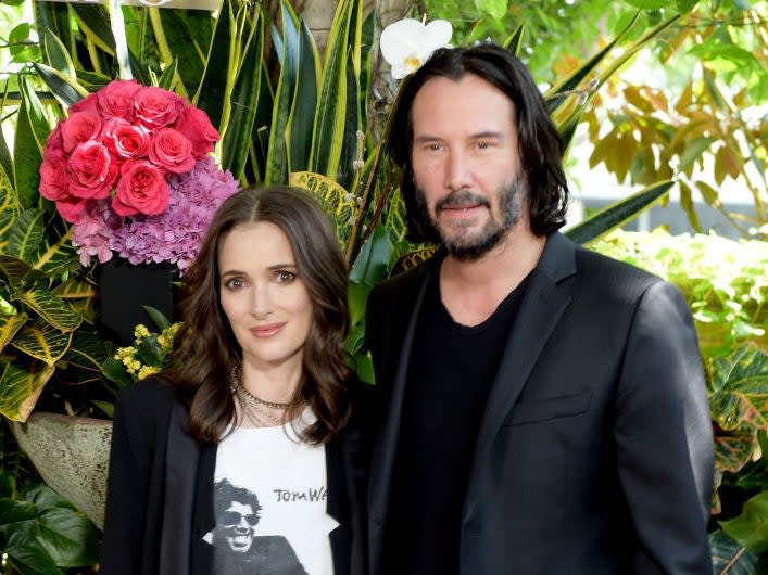 Winona Ryder and Keanu Reeves at an event for their film 'Destination Wedding' in 2018: Kevin Winter/Getty Images