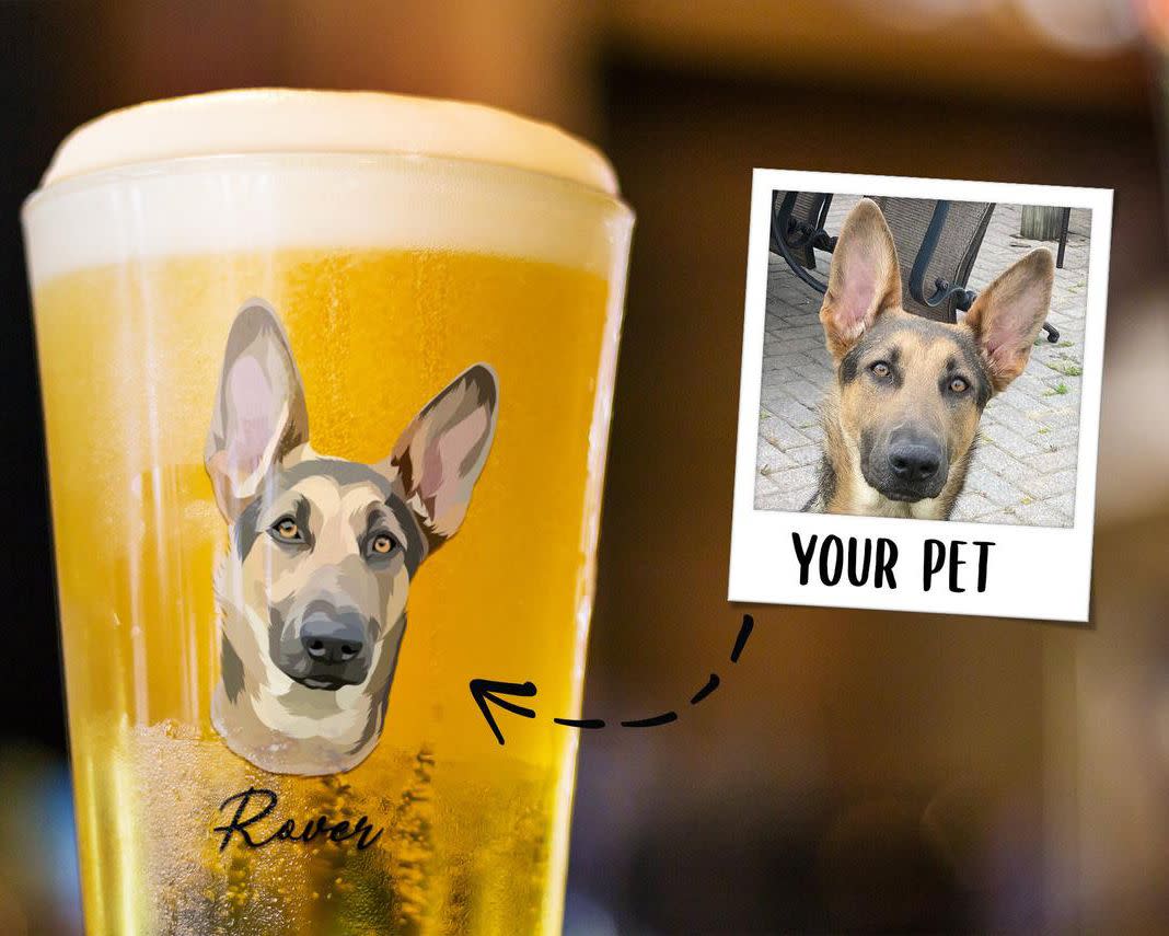 Personalized Pet Pint Glass