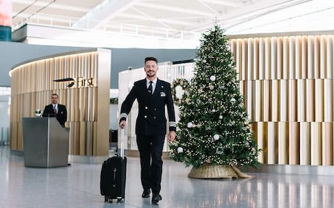 Stuart Beech arriving for work at Christmas - Credit: british airways