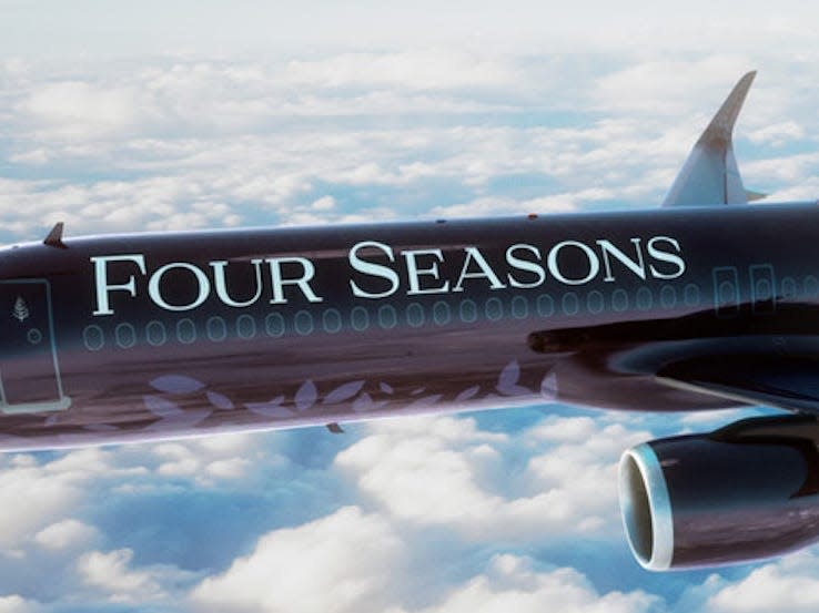 Four Seasons' private jet.