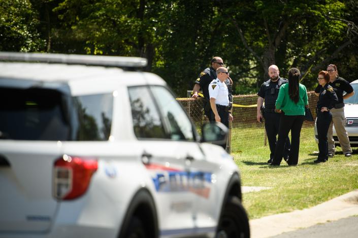 Fayetteville police investigate a homicide on the 3700 block of Carlos Avenue on Wednesday, May 24, 2023, in Fayetteville. Tatiana Haywood, 18, was allegedly fatally shot by Nasir Scott, 18, who died at the hospital after reportedly shooting himself, police said.