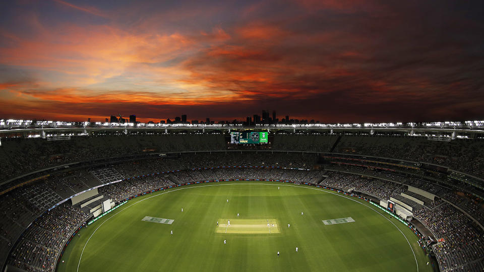 Optus Stadium in Perth, pictured here during a Test match between Australia and New Zealand.