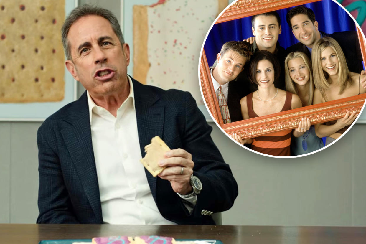 In a promotional video for "Unfrosted," Jerry Seinfeld has some harsh words for the creators of "Friends."