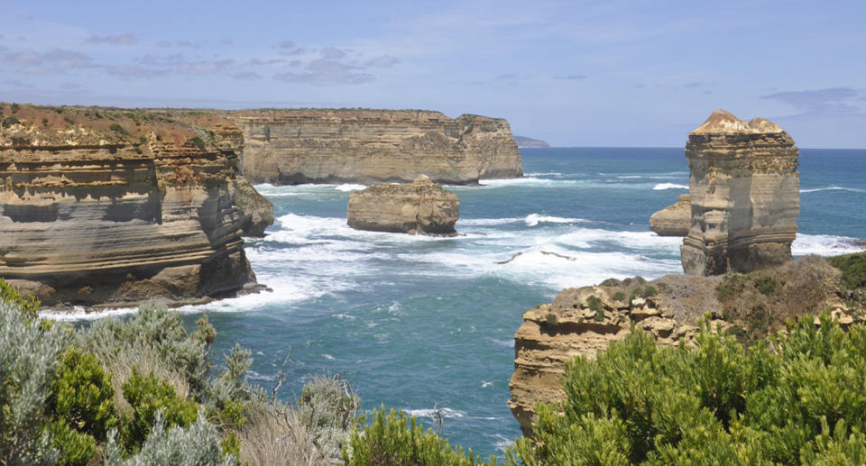 A swimmer came into trouble in the waters at Sherbrook River, at Port Campbell.