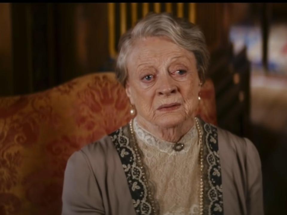 maggie smith as violet in downton abbey