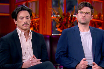 Tom Sandoval and Tom Schwartz at the Season 10 Vanderpump Rules Reunion.