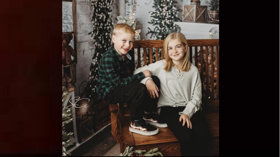 Hunter and Madison Walsh, the children of Carly Walsh of Harrow, in an image posted by Sarah Ann Photography.