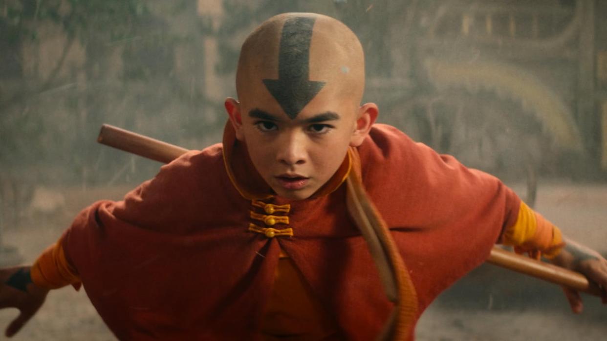 Gordon Cormier appears as Aang in Netflix's Avatar: The Last Airbender. The adaptation of the original 2005 cartoon shows the pitfalls of making live-action remakes of popular animated shows.  (Netflix - image credit)