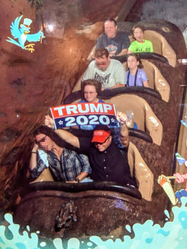 Man Permanently Banned From Disney Parks After Repeatedly Holding Up Trump 2020 Signs On Rides