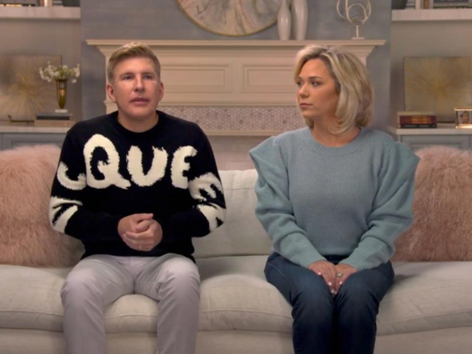 Todd Chrisley, Harvey Hughes, and Julie Chrisley in season 10, episode four of "Chrisley Knows Best."