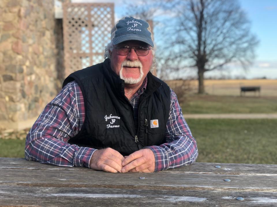 Charlie Johnson is an organic farmer near Madison, S.D., opposes the proposed Summit carbon pipeline because of its impact on the land but also because he believes there are better, less invasive and less expensive ways to reduce carbon emissions into the environment.