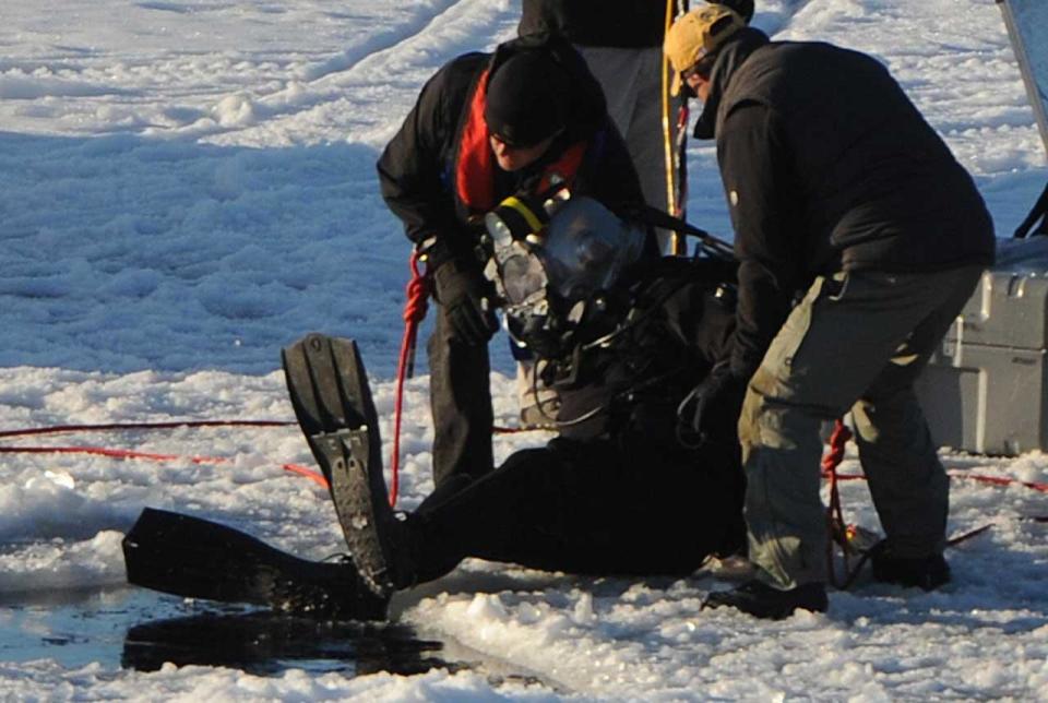 Divers at Matanuska Lake in Alaska recovered Samantha Koenig's body on April 2, 2012. / Credit: Anchorage Daily News