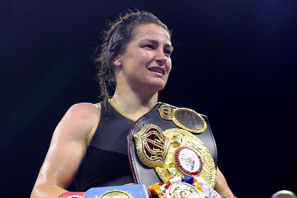 Undisputed: Katie Taylor remains in possession of all the belts at lightweight  (Getty Images)