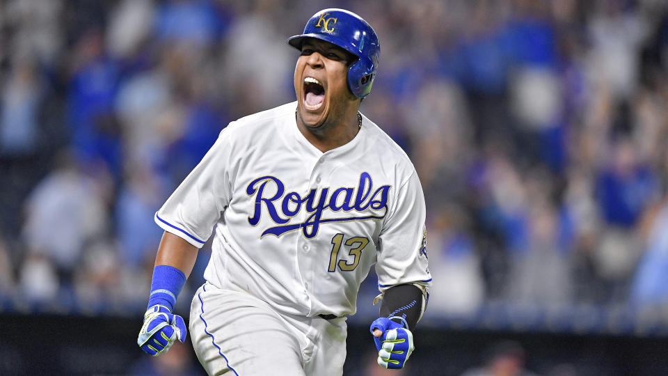 The Kansas City Royals' Salvador Perez 