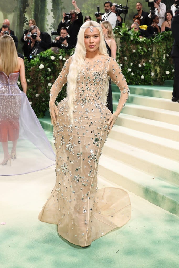 Karol G attends The 2024 Met Gala Celebrating "Sleeping Beauties: Reawakening Fashion" at The Metropolitan Museum of Art on May 06, 2024 in New York City.