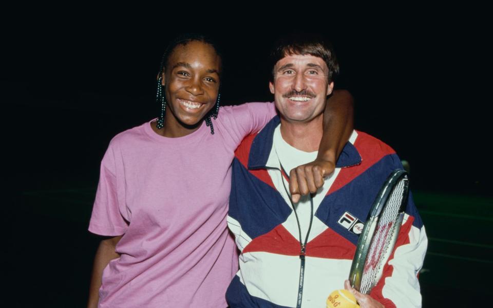 Venus Williams and her coach Rick March in 1994