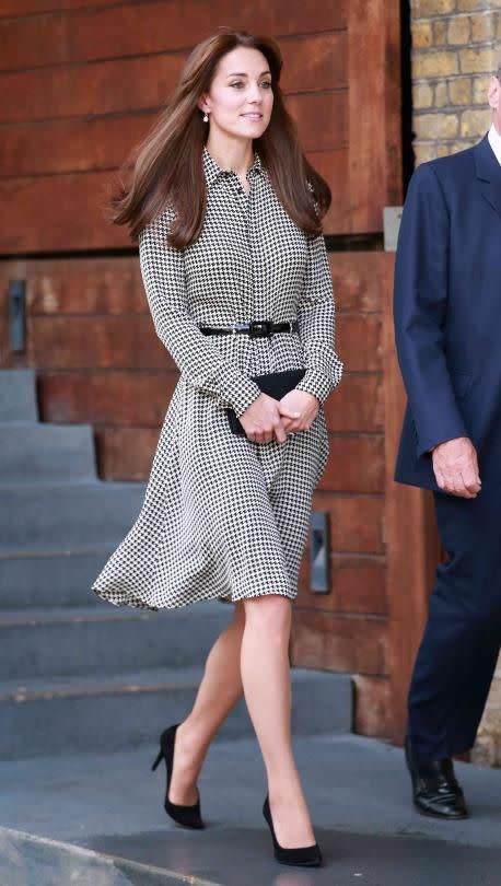 The Duchess of Cambridge in Ralph Lauren at a a mental health center. 