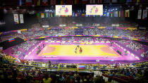 <p>Handball is shown in this Long Beach Waterfront rendering. (Photo: Courtesy LA 2024) </p>