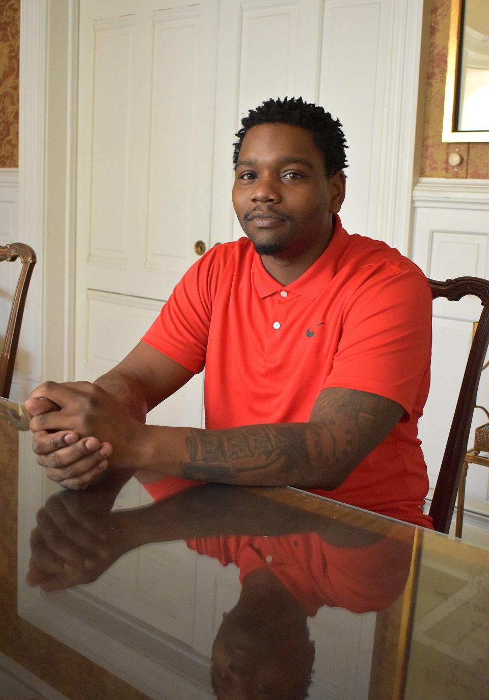 Davaughn Tate-Johnson, seen in 2020, when he was 31, has received $50,000 to settle a lawsuit that claimed an Erie police officer, Joshua Allison, used excessive force by punching Tate-Johnson during an arrest following a traffic stop in January 2019.