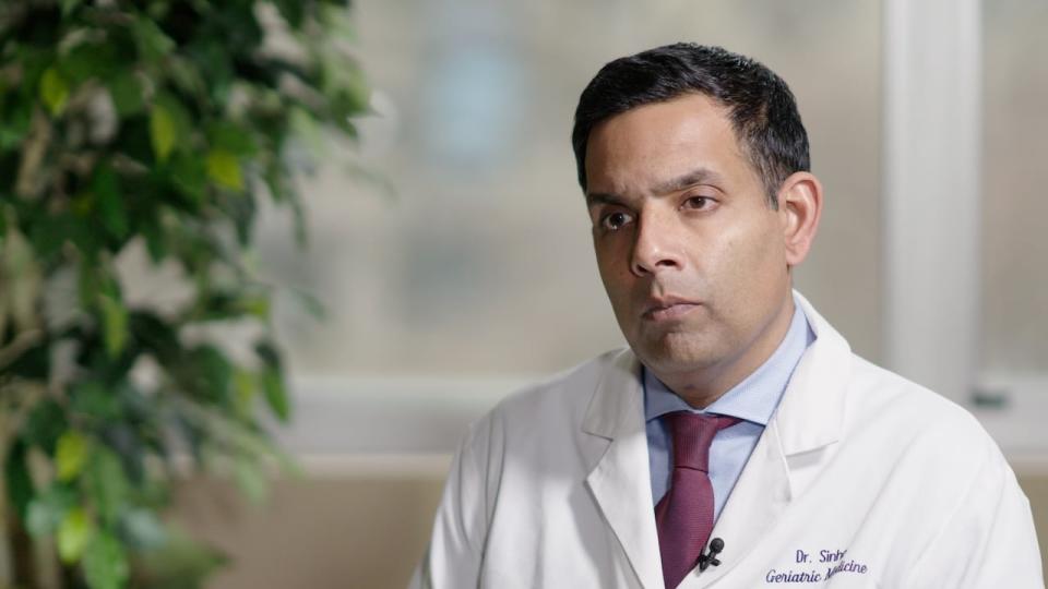 Dr Samir Sinha, director of geriatrics at Mount Sinai Hospital in Toronto, says in his practice, staff often do thorough searches for family members -- even calling concierges and pharmacists.